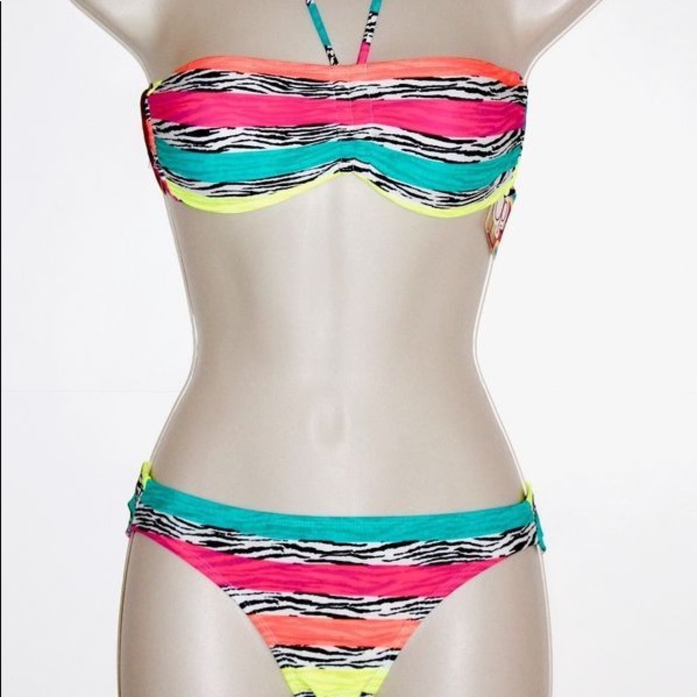Zebra Print Two-Piece Bathing Suit